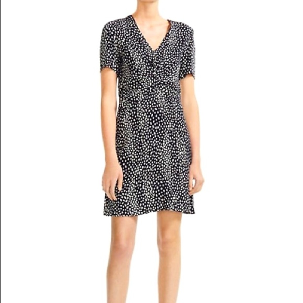 Maje Ripi Animal-Print Mini Dress